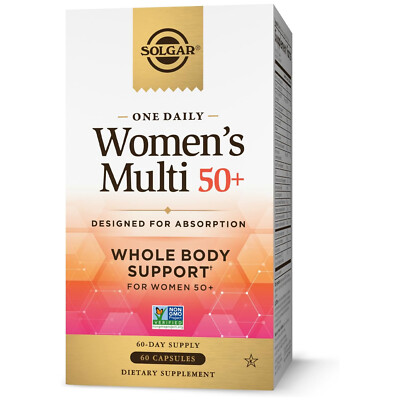 Solgar One Daily,Women's Multi 50+Whole Body Support4Women 50&Older,60Caps