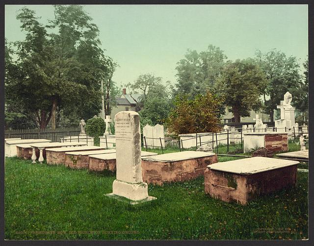 FILA Presidents row cemetery tombs Princeton burying ground New Jersey NJ c1903