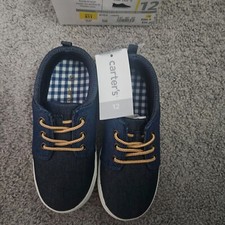 Carter's Boy's Size 12 Blue Denim Casual Sneakers - New