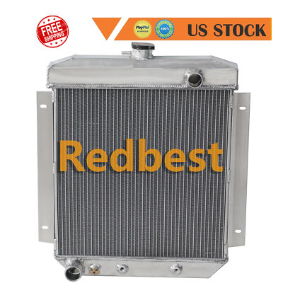 18.4''W 3Rows Alu Radiator For 1954-56 Ford Customline Fairline Country Squire V8