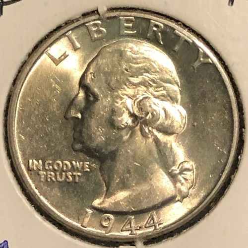1944  WASHINGTON   SILVER  QUARTER  UNCIRCULATED