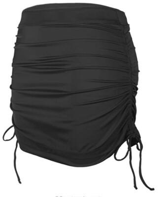 KEEPRONE Women's Swimsuit Skirt Bottom Black size 10 ( M)