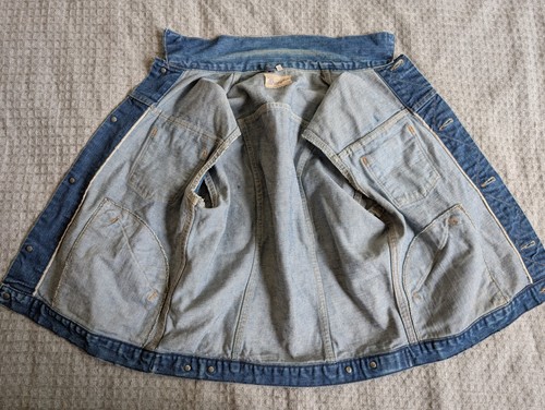 Vintage Wrangler Denim Vest Adult 40 Fits 42 Blue Selvedge 1964-69 Made in USA - Picture 8 of 18
