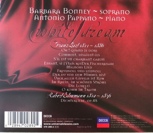 Classical:Barbara Bonney : While I Dream CD New - Picture 2 of 2