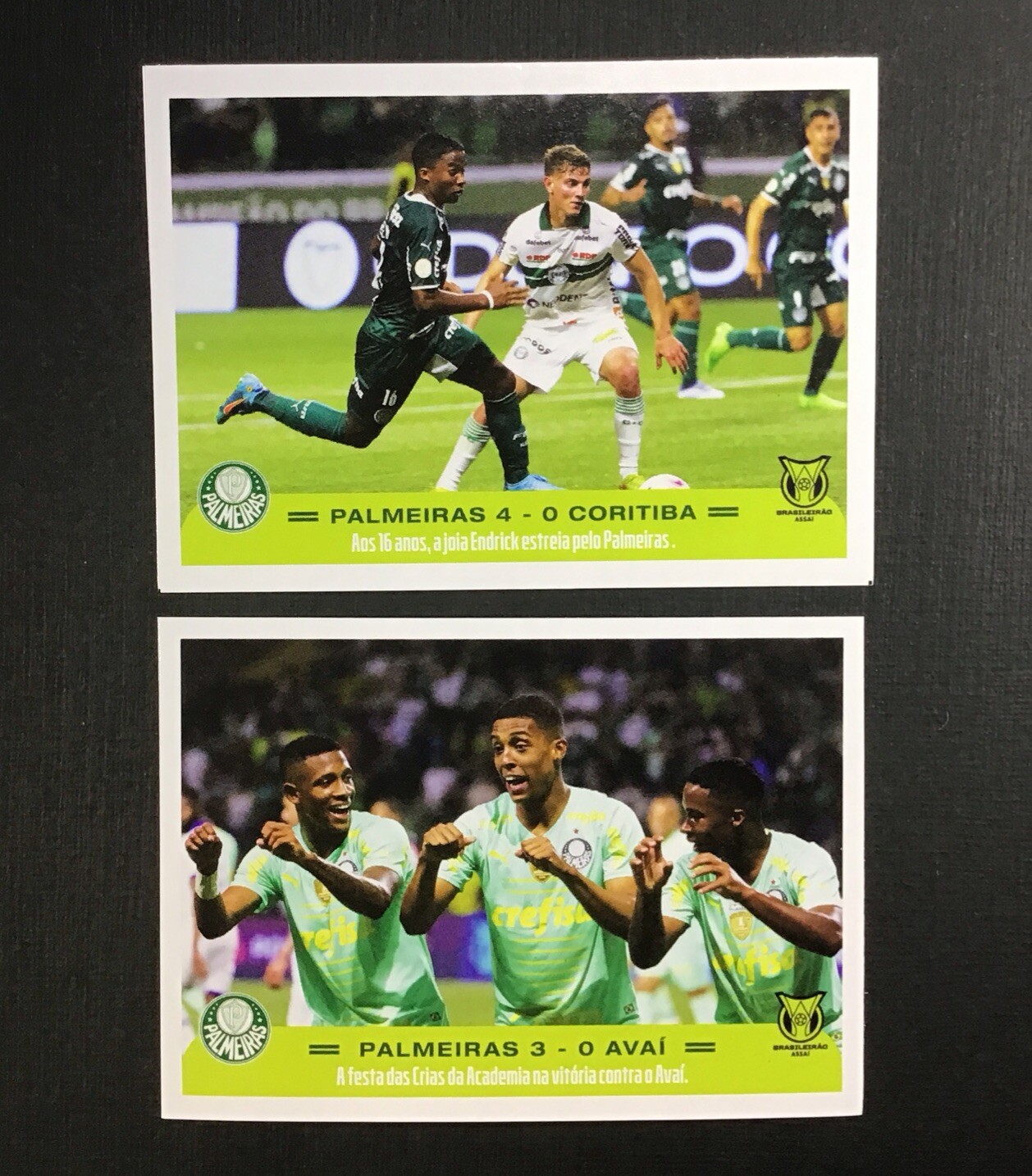 ENDRICK 2022 PANINI CAMPEAO BRASILEIRAO 2 Stickers PALMEIRAS TRUE ...