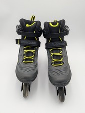 Rollerblade Macroblade 80 Inline Skates Adult Size 10 Black Yellow 80mm Wheels