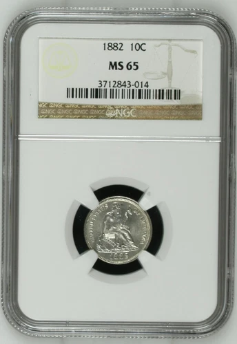 1882 Seated Liberty Dime NGC MS65