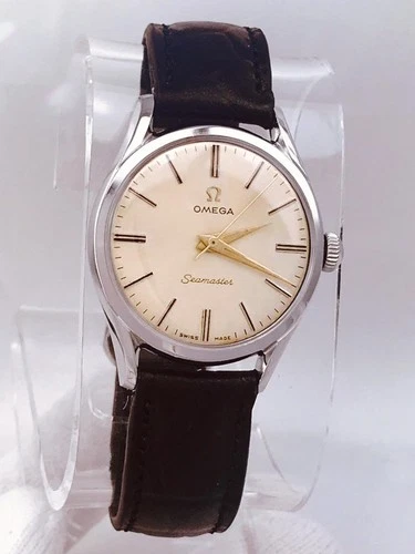 1957 OMEGA SEAMASTER Cal 420 Mechanical 17J Men's Wrist Watch SWISS MADE - RUNS