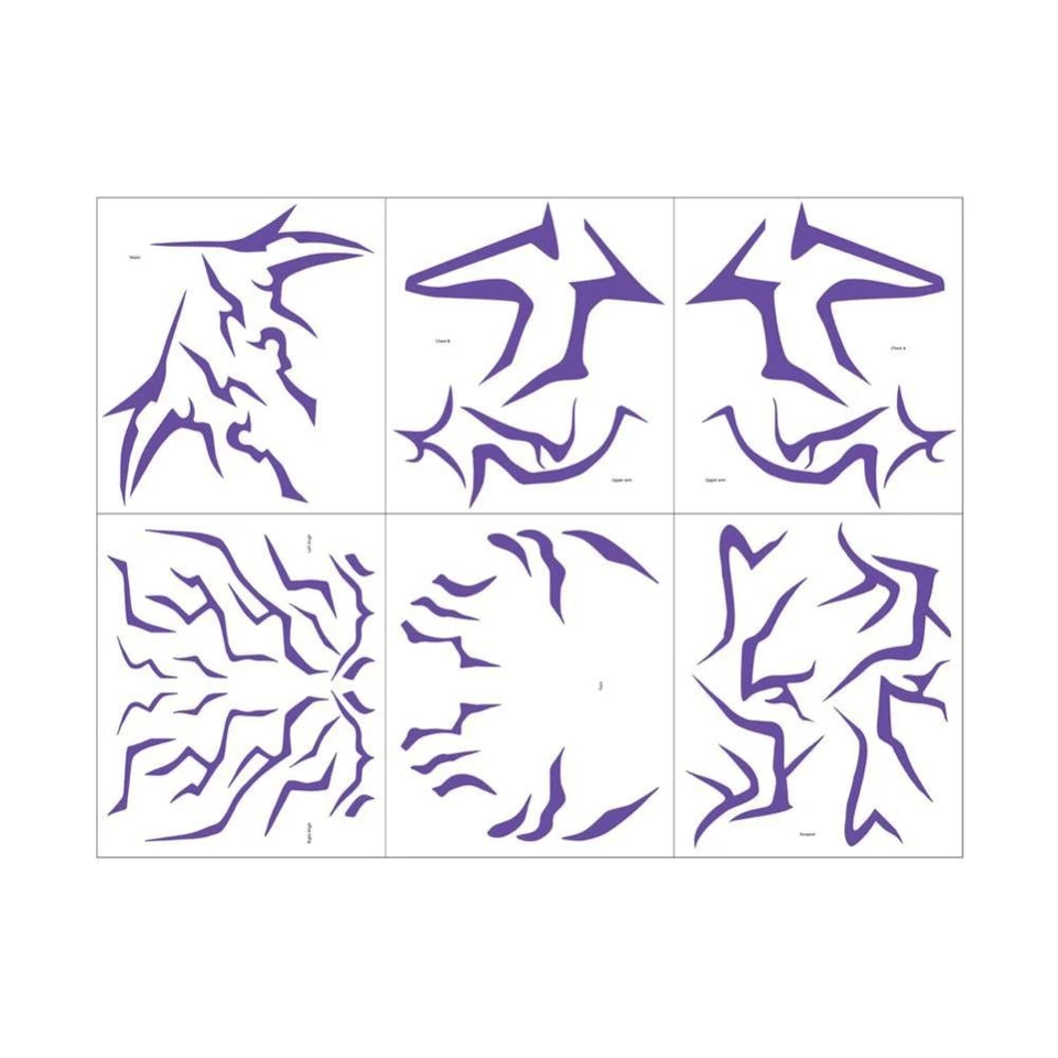 Kpop Demon Hunters Rumi Patterns Holographic Temporary Tattoo Cosplay Full Set - image 4 of 4