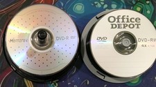 24 Each Office Depot DVD-RW 4x 120 min  32 Each Memorex DVD-R 16X 120 min