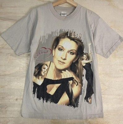 Celine Dion Let's Talk About Love Shirt Mens Medium Gray Music Tour Tee Murina