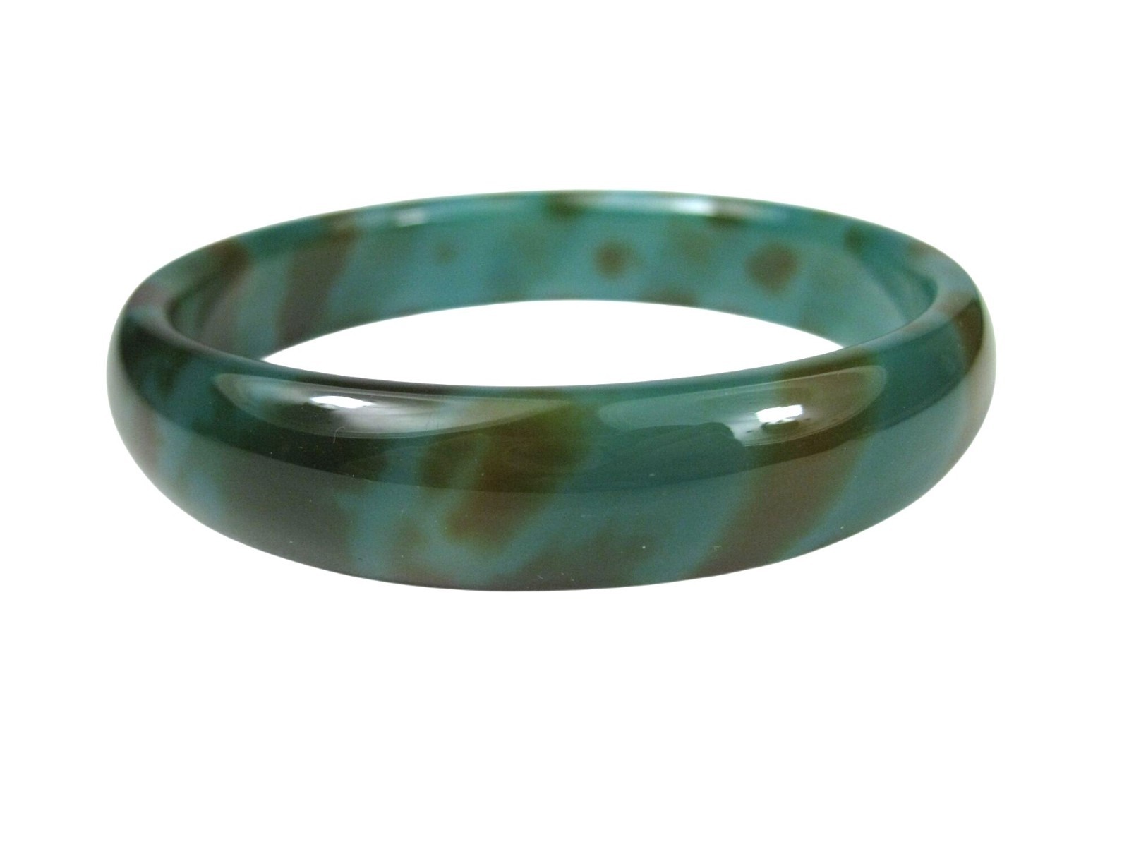 Solid Glass Bangle Bracelet Cuff Green Statement … - image 5