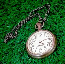 Vintage Antique Brass Pocket Watch American Elgin Look Collectible Nautical Gift