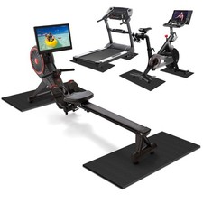 2PCS Fitness Equipment Mats and Floor Protector, Non-Slip Mat Rowing, Rowing ...
