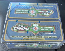 2003 Topps Chrome Baseball Series 1 Factory Sealed Box 24 Packs MLB zz