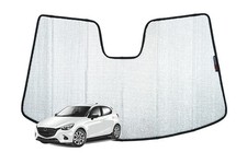 Genuine SNAPSHADES Front Windscreen Sun Shade for Mazda 2/Demio Sedan/Hatchba...