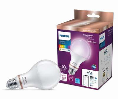 Philips Smart LED 100-Watt A21 Wireless Color Changing Light Bulb, Dimmable