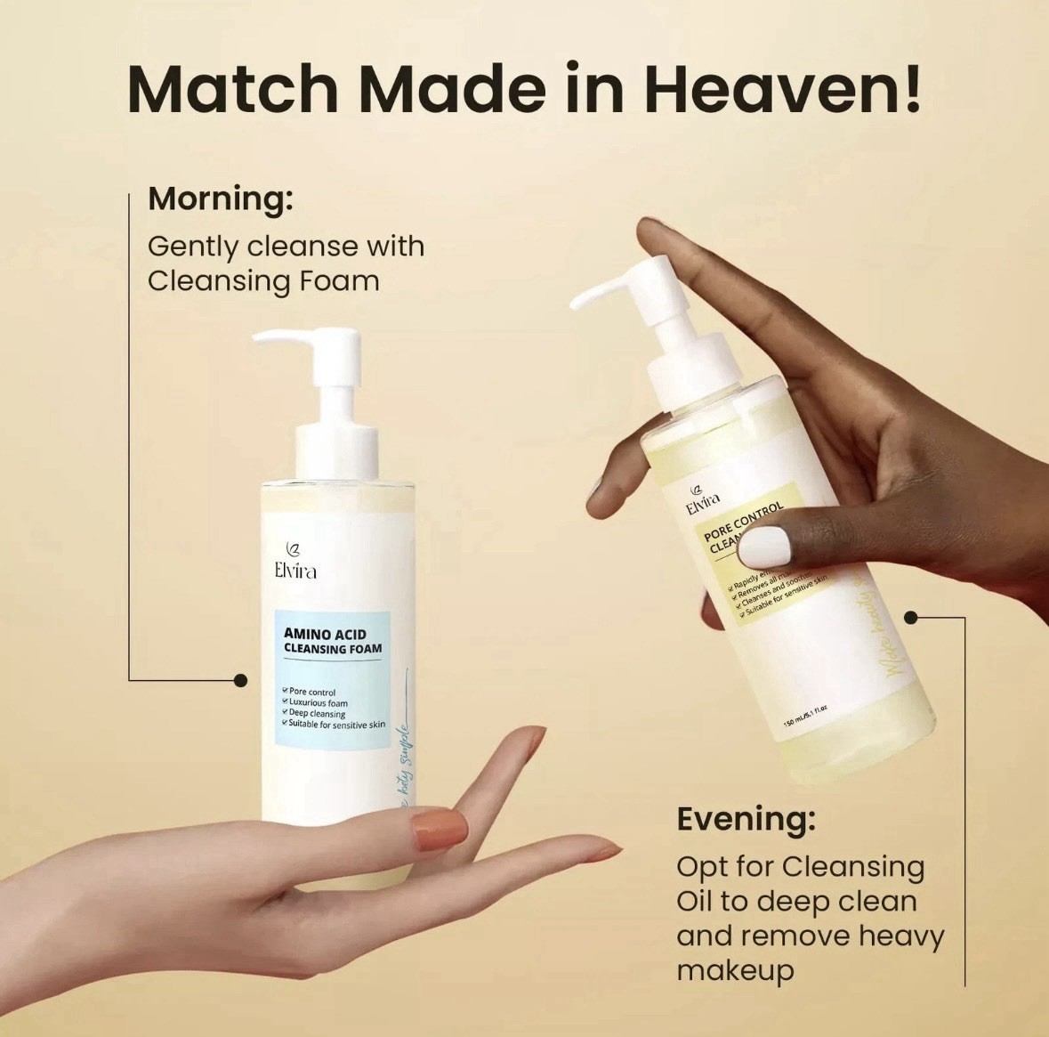 Elvira Pore Control Cleansing Oil Makeup Remover for Sensitive Oil Cleanser f...