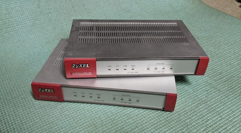 TWO (x2) ZyXEL ZyWALL USG 20 Unified Security Gateway Firewalls - !NOT WORKING!
