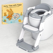 3-in-1 Toddler Potty Training Toilet Seat with Ladder  Foldable Toilet Potty...