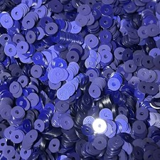 5mm Sequins Cobalt Blue Transparent Glossy Matte Made in USA