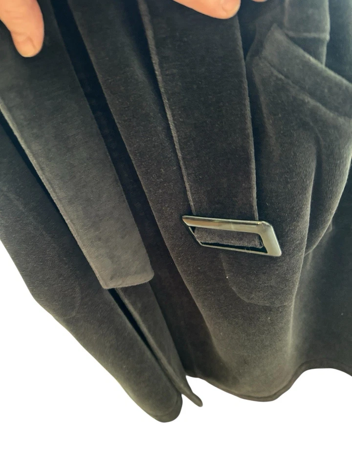 Женский халат Soma Joleen размер XL черный бархат миди атласный халат с подкладкой уютный роскошный - Изображение 4 из 4