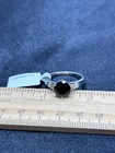 Sterling Silver Black Spinel Gemstone Ring- 4 Grams- Size 10-Vintage Estate Find
