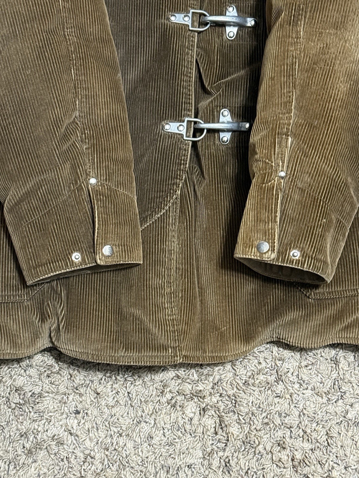 Vintage 90s Polo Ralph Lauren Corduroy Fireman’s Jacket Lobster Clasp Hook XL thumbnail 4