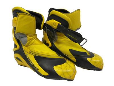 Salomon RS9 SNS Pilot Cross Country Ski Boots Mens 7 40-2/3 Yellow