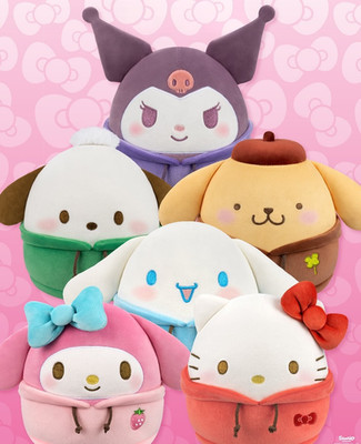 Sanrio Squishmallows 8'' Hello Kitty Hoodie My Melody Pompompurin Pochacco Kuromi