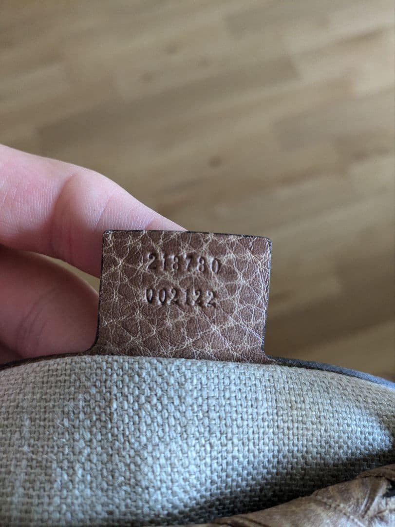 GUCCI Large GG Pattern Tote Bag Brown Leather Authentic thumbnail 7