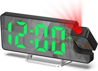 Projection Alarm Clocks for Bedroom LED Digital Clock 180° Rotatable Projector M