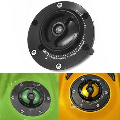 CNC Gas Cap For Trident 660 2021 Keyless Lock Quick Refuel Tank Cover Black