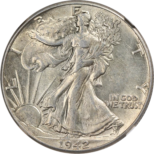 1942-P Walking Liberty Half NGC AU55 Decent Eye Appeal Nice Strike