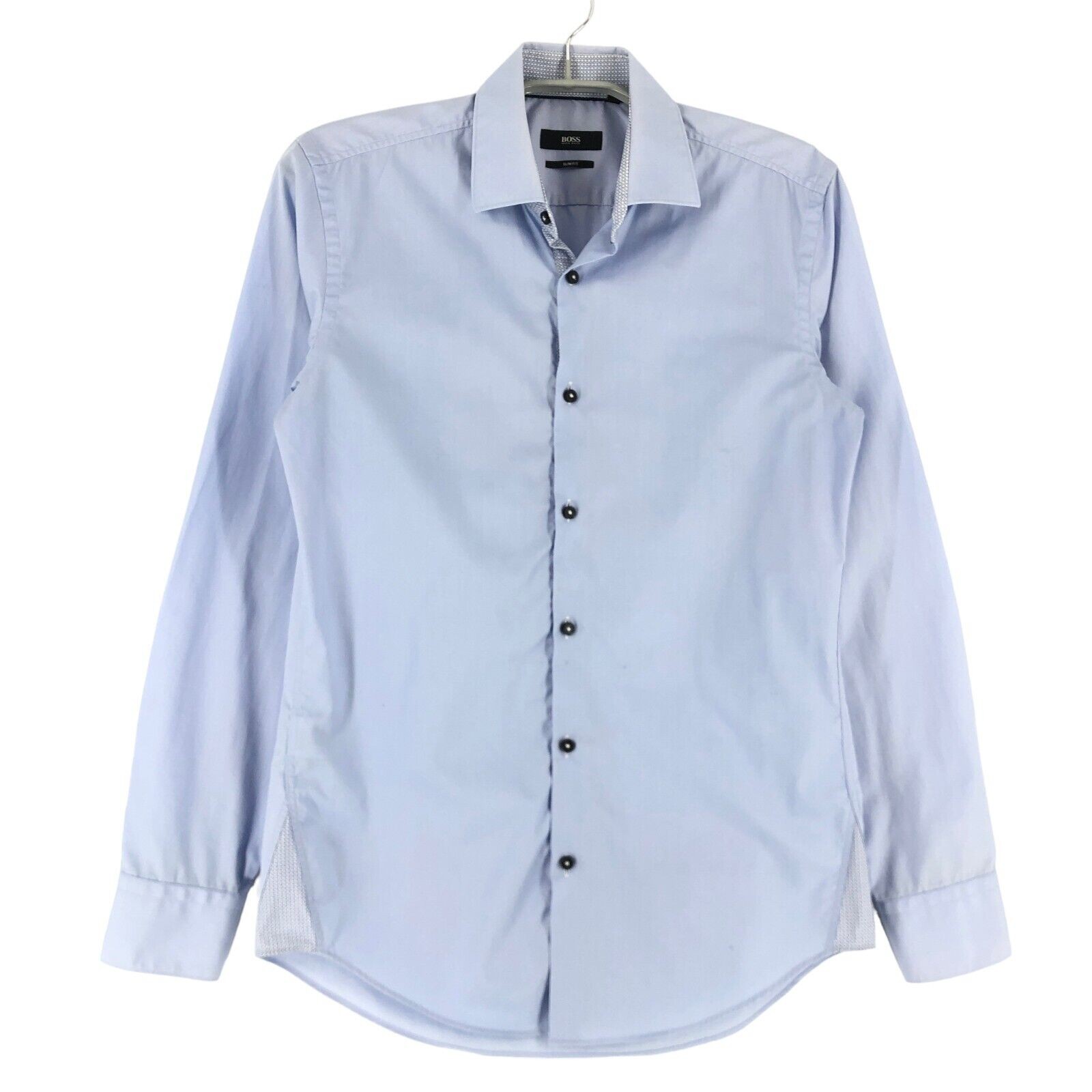 HUGO BOSS Shirt Casual Formal Slim Fit Solid Men Size S (38 - 15)