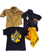 Boy Scouts Cub Scout Uniform Lot Youth Shirt Vest Neckerchief Patches Pack 675
