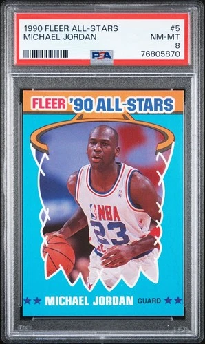 Michael Jordan 1990-91 Fleer All Stars #5 PSA 8 GOAT SHARP