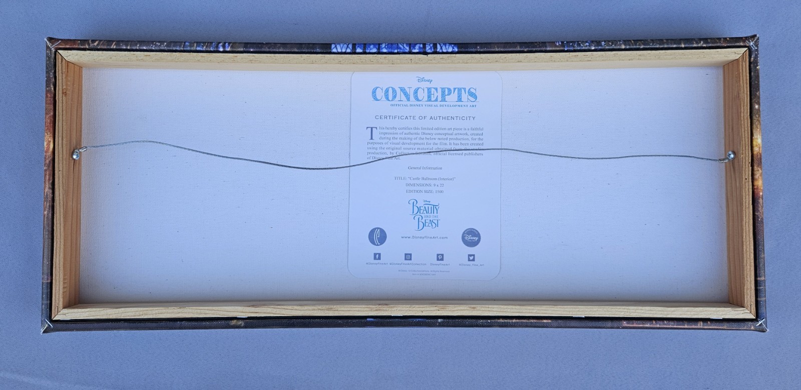 Disney Concepts Fine Arts Canvas Wall Art Print Beauty And The Beast 9 X 22