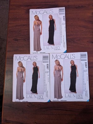 VTG McCalls 9387 Evening Formal Dress Sleeveless Shoulder Straps SZ 4-20 UC FF