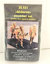 1/35 RESICAST AIRBORNE STRETCHER SET 4 FIGURES #35.531 NEW RESIN FOR DIORAMA