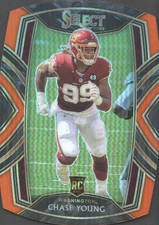 2020 Select Football Trading Cards Prizm Orange Die Cut Parallel: Pick From List