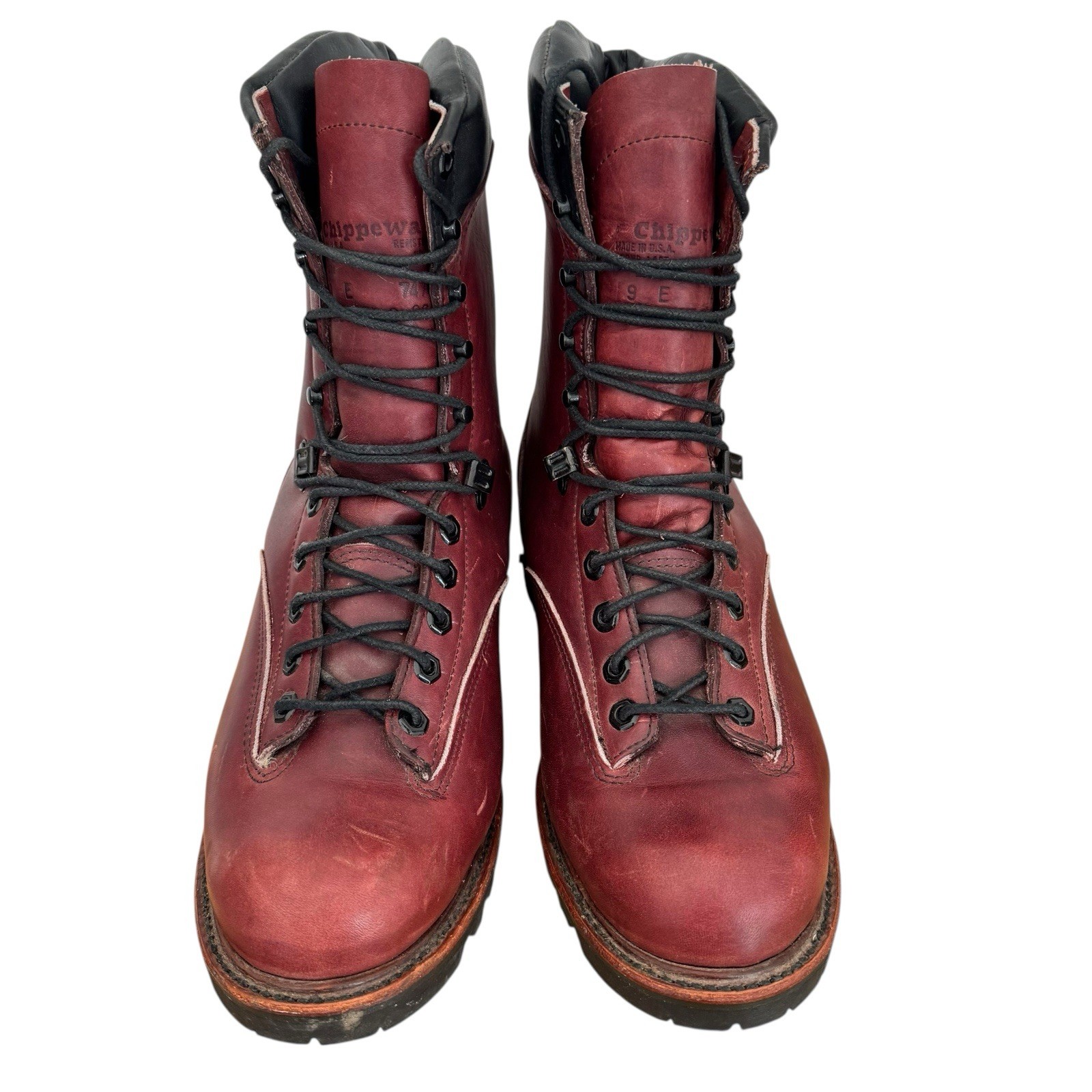 Vintage Chippewa Kush N’ Kollar Mountaineering Boots 9 E USA Vibram Shearling