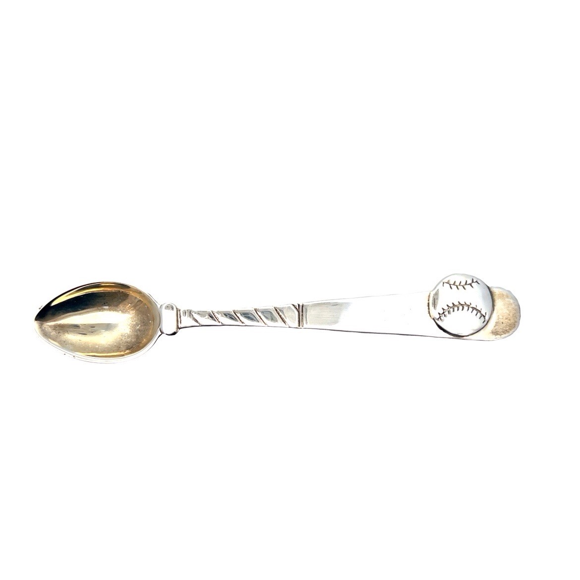 Sterling Silver Tiffany Co 925 Baseball Baby Boy Infant Feeding Spoon