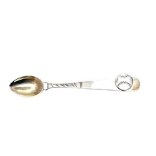 Sterling Silver Tiffany Co 925 Baseball Baby Boy Infant Feeding Spoon