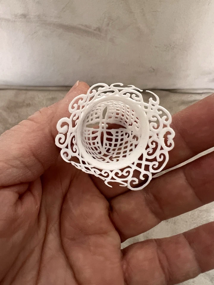 White Plastic Bells 48 Vintage Wedding Shower Party Decor, 1   1/2 Inch Tall - Image 3 of 3