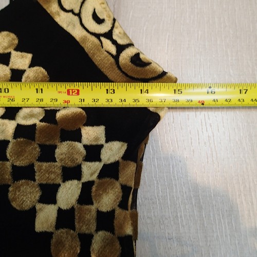 Abito Sagaie Paris tg 2 burnout pizzo velluto fata oro nero - Foto 14 di 21