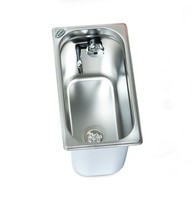 Edelstahl SpüLbecken Camping SpüLe Waschbecken Integriert + Ablauf 325X176X150