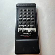 TECHNICS SH-R41 Remote Control, Black - OEM for CD Players - TESTED - MELTED