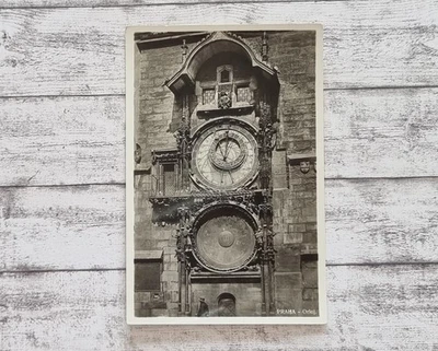 Praha Orloj Prag Altstädter Rathaus Aposteluhr Ansichtskarte ungelaufen Stempel - Bild 1 von 2