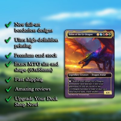 Scion of the Ur Dragon MTG Playtest Custom Alt Art Card For Commander | eBay